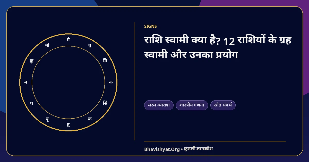राशि स्वामी क्या है? 12 राशियों के ग्रह स्वामी और उनका प्रयोग — Bhavishyat.Org ज्योतिष ज्ञान लेख