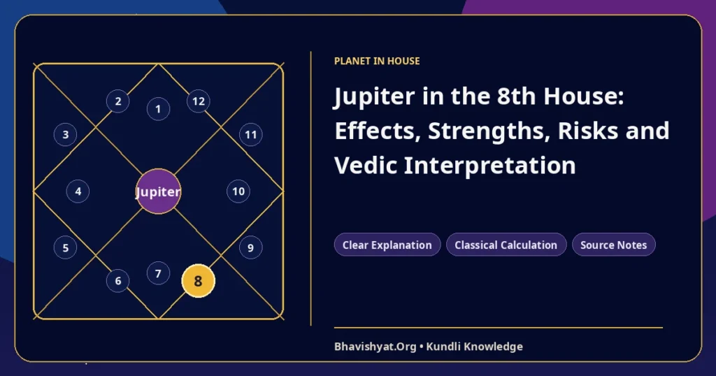Jupiter in the 8th House: Effects, Strengths, Risks and Vedic Interpretation — Bhavishyat.Org Vedic astrology knowledge article
