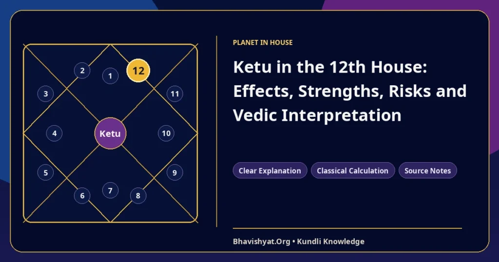 Ketu in the 12th House: Effects, Strengths, Risks and Vedic Interpretation — Bhavishyat.Org Vedic astrology knowledge article