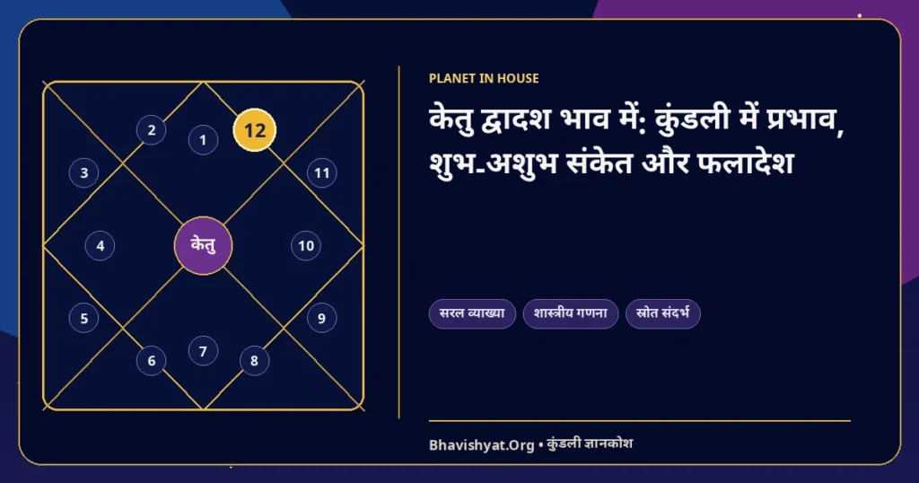 केतु द्वादश भाव में: कुंडली में प्रभाव, शुभ-अशुभ संकेत और फलादेश — Bhavishyat.Org ज्योतिष ज्ञान लेख