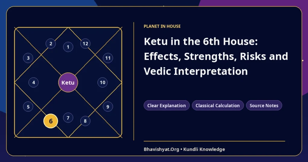 Ketu in the 6th House: Effects, Strengths, Risks and Vedic Interpretation — Bhavishyat.Org Vedic astrology knowledge article