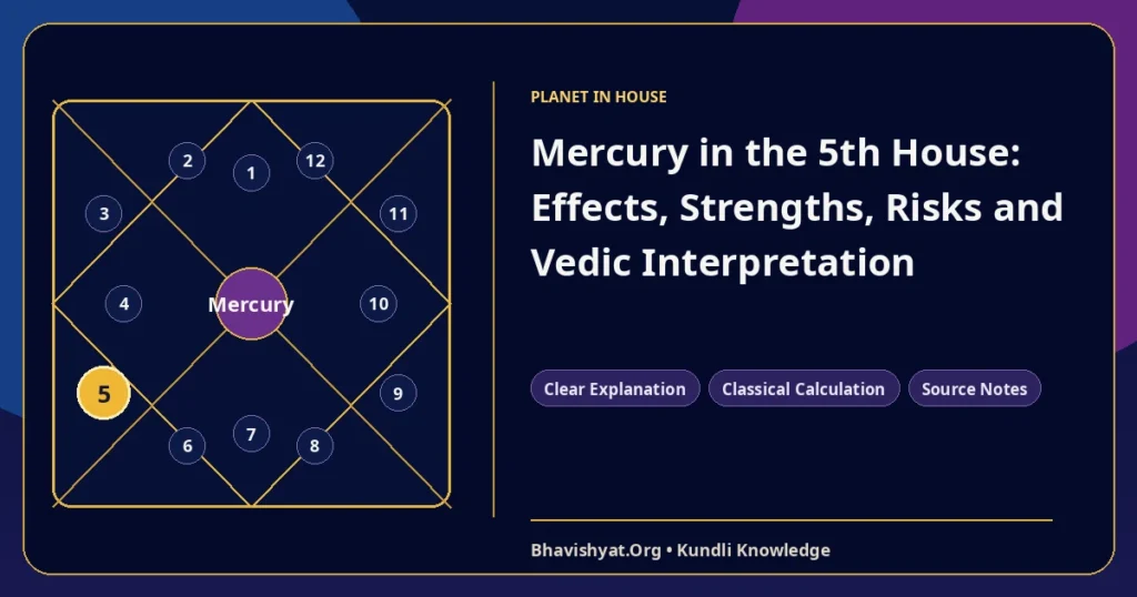 Mercury in the 5th House: Effects, Strengths, Risks and Vedic Interpretation — Bhavishyat.Org Vedic astrology knowledge article