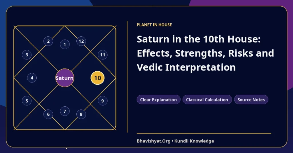Saturn in the 10th House: Effects, Strengths, Risks and Vedic Interpretation — Bhavishyat.Org Vedic astrology knowledge article