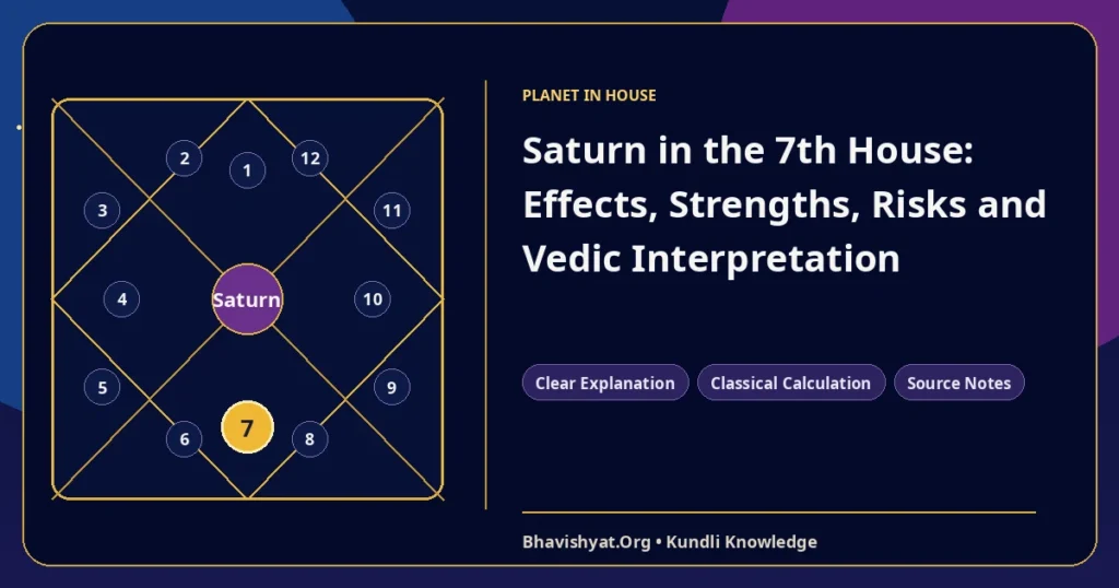 Saturn in the 7th House: Effects, Strengths, Risks and Vedic Interpretation — Bhavishyat.Org Vedic astrology knowledge article