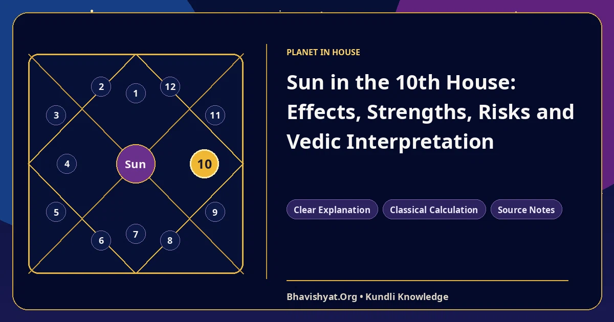 Sun in the 10th House: Effects, Strengths, Risks and Vedic Interpretation — Bhavishyat.Org Vedic astrology knowledge article
