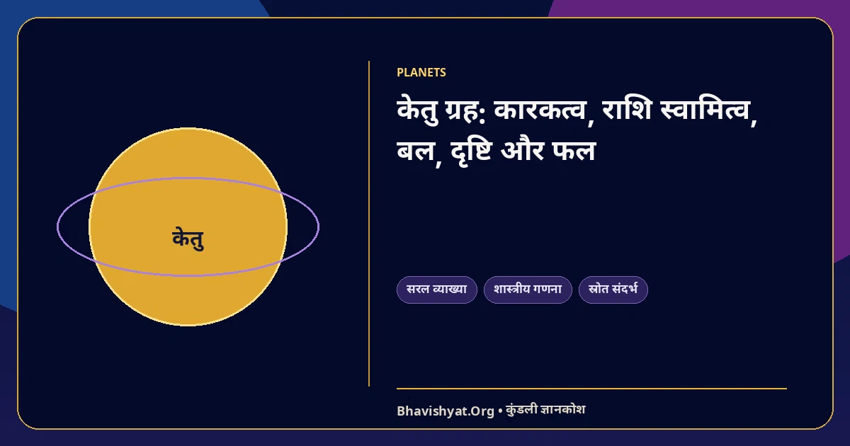 केतु ग्रह: कारकत्व, राशि स्वामित्व, बल, दृष्टि और फल — Bhavishyat.Org ज्योतिष ज्ञान लेख