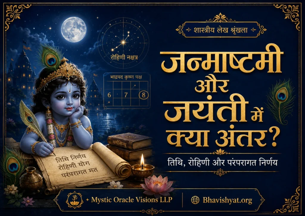 जन्माष्टमी और जयंती में अंतर का शास्त्रीय कवर