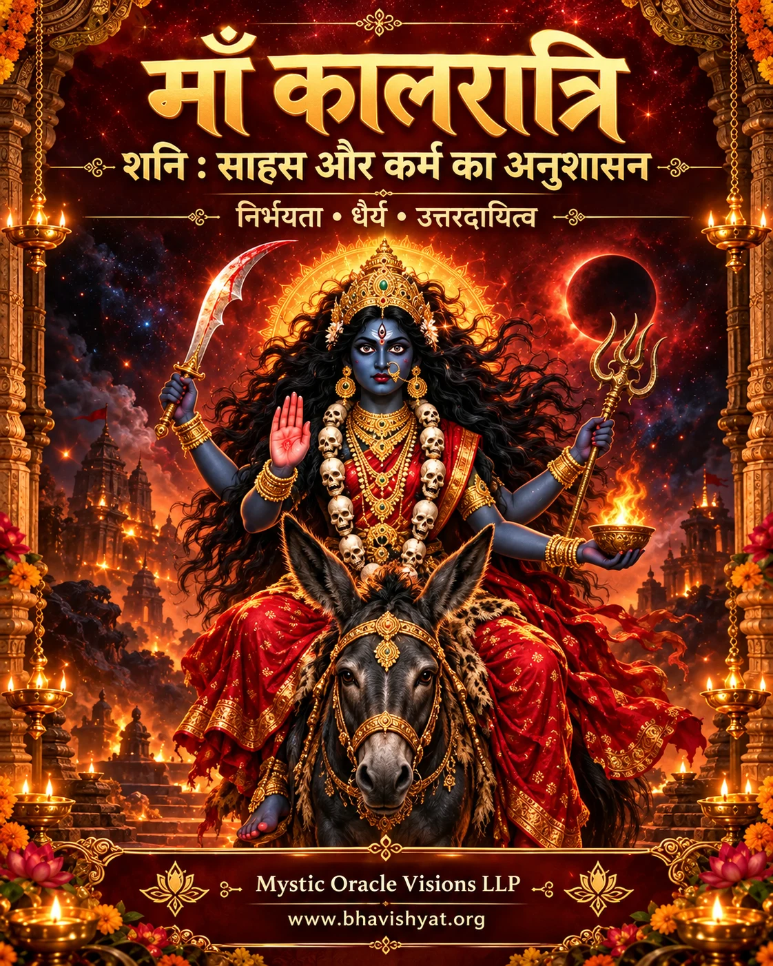 माँ कालरात्रि — शनि, निर्भयता और काल-अनुशासन | भविष्यत् नवदुर्गा विशेष